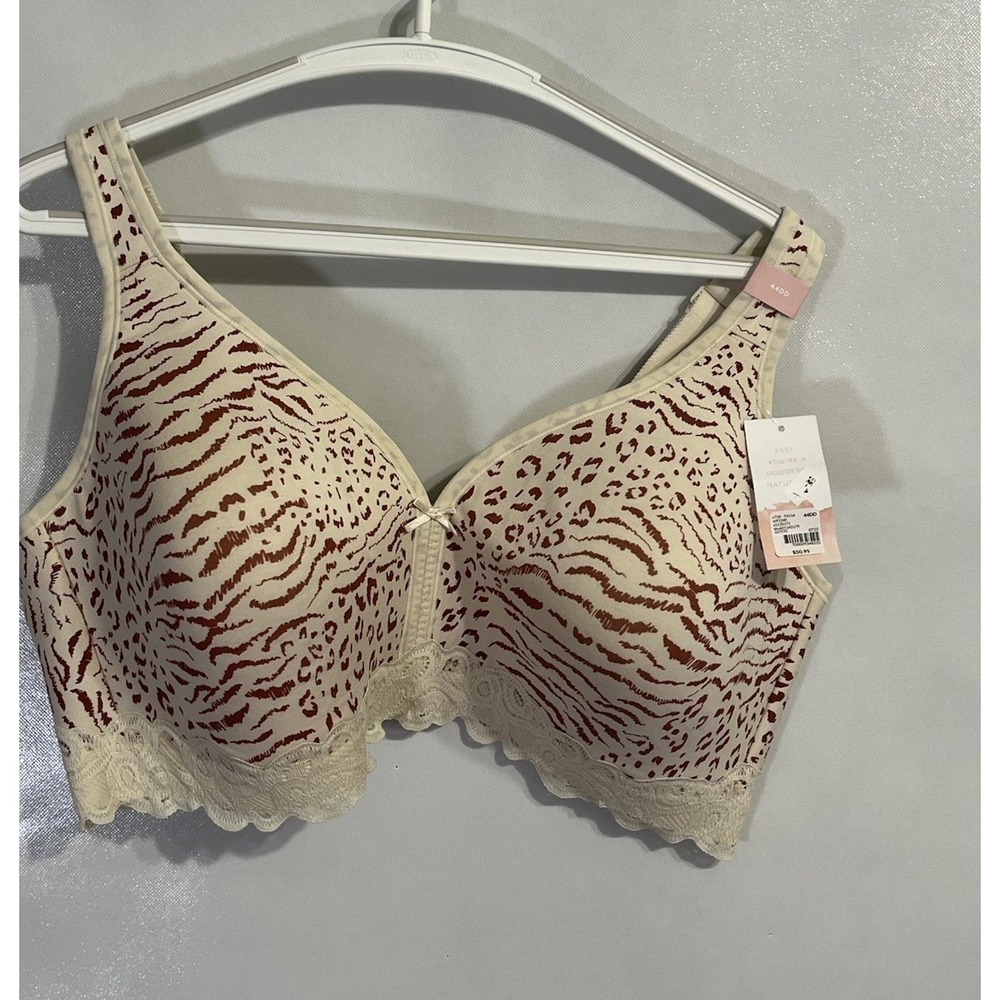 NEW $50 Cacique Bra Womens Size 44DD Lightly Lined No-Wire Animal Print